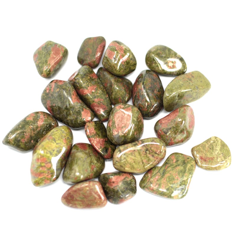 Afrikako Unakite Gemstone 20 unitate-AFRICAN Tumbled Gemstones-HOSTENATURA