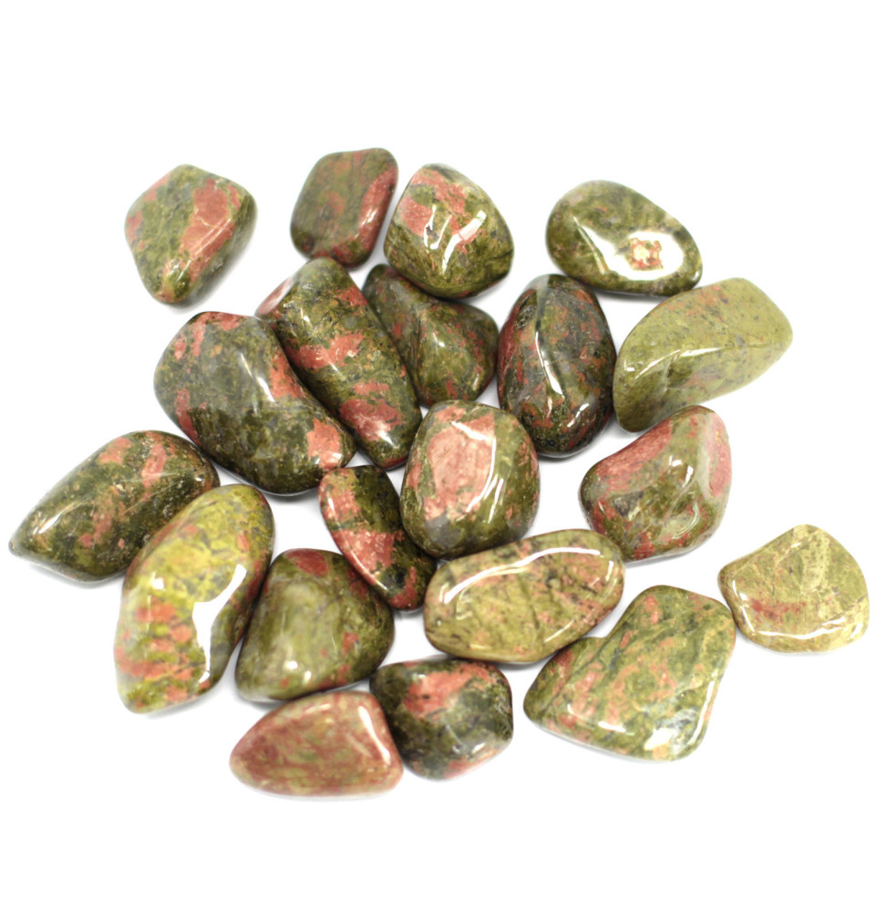Piedra preciosa africana Unakite 20 unidades