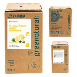 DETERGENTE SPECCHI E VETRI BORSA ECOLOGICA DA 5KG IN BOX VERDE NATURALE