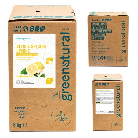 DETERGENTE ESPEJOS Y CRISTALES 5KG ECOLOGICO BAG IN BOX GREENNATURAL