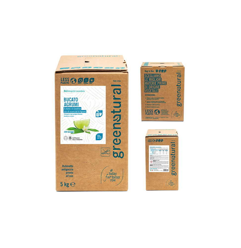 DETERGENTE ROPA CITRICO 5KG ECOLOGICO BAG IN BOX GREENNATURAL