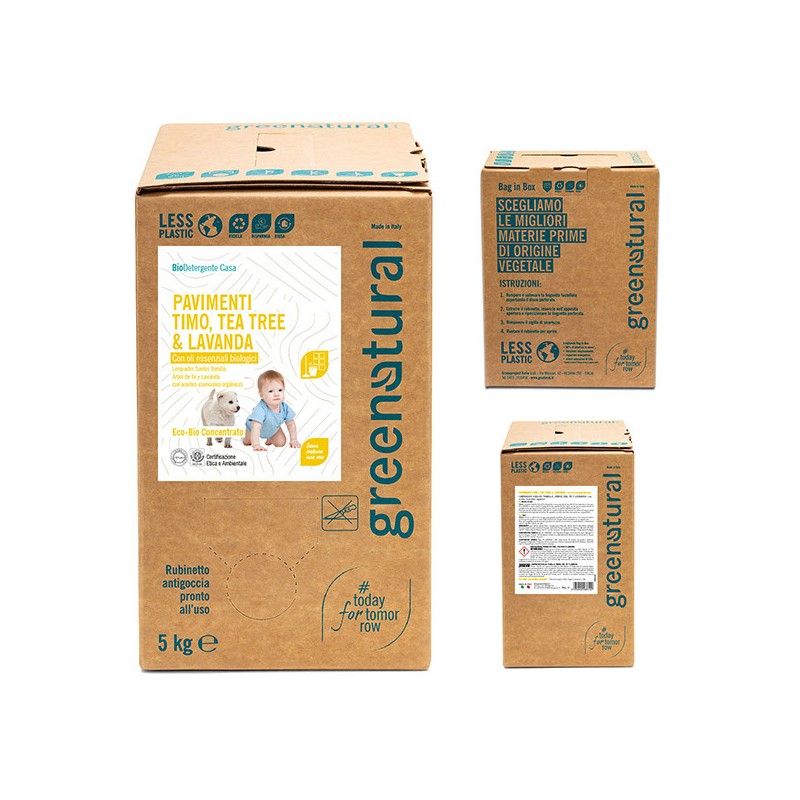 DETERXENTE SANITIZANTE TOMILLO 5KG BOLSA ECOLÓXICA EN CAIXA GREENNATURAL-LIMPEZA ECOLÓXICA-HOSTENATURA