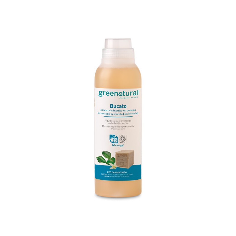 WASHING AND HAND WASHING DETERGENT MARSEILLE 1 LITER ECOLOGICAL GREENNATURAL-Start-HOSTENATURA