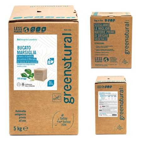 DETERGENTE ROPA MANO Y LAVADORA MARSELLA 5KG ECOLOGICO BAG IN BOX GREENNATURAL