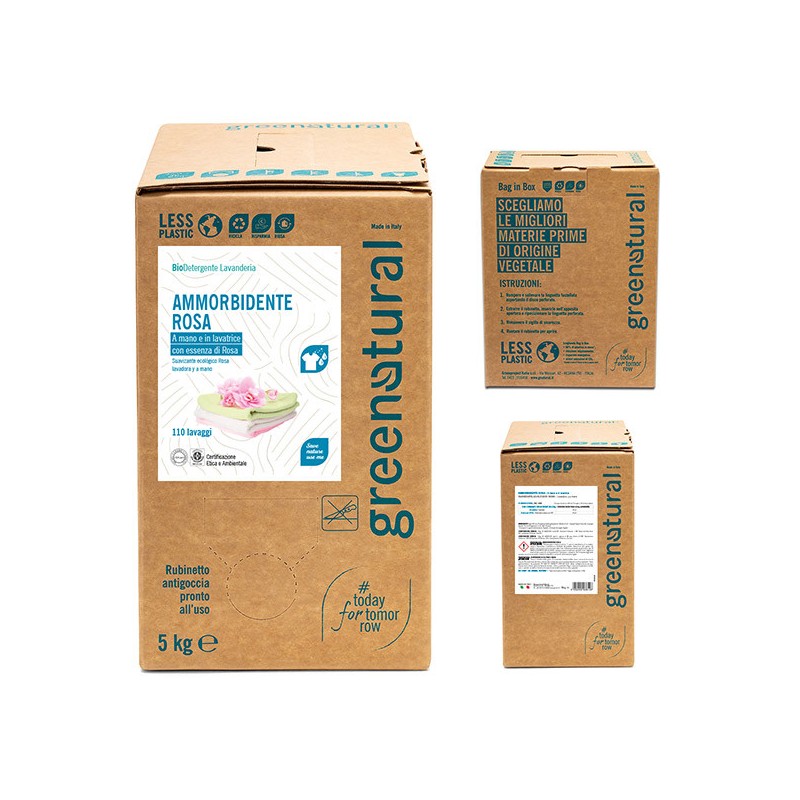 SACHET ROSE EN BOITE 5 KG ADOUCISSANT BIO GREENNATURAL-NETTOYAGE ÉCOLOGIQUE-HOSTENATURA