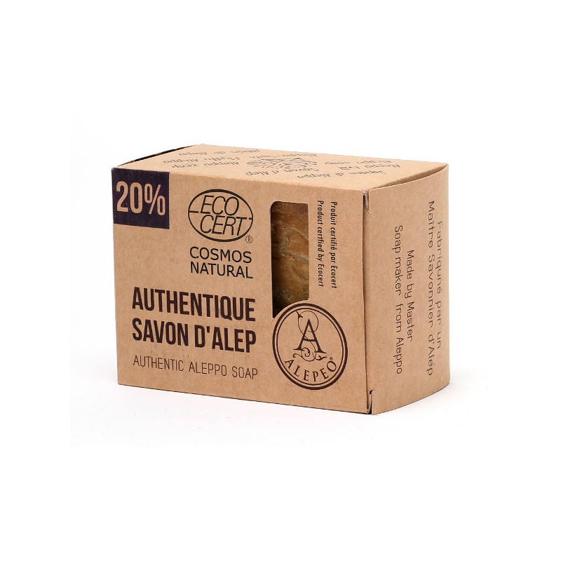 ALEPPO SOAP 20% ORGANIC BIO 200 GR-NATURAL SHAMPOOS-HOSTENATURA