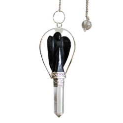 Angel pendulum with black agate ring Magic