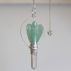 Magic green aventurine angel pendulum