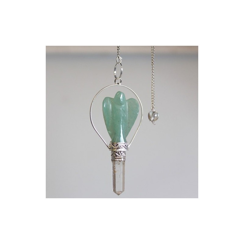 Magic green aventurine angel pendulum-SPECIAL MAGIC PENDULUMS-HOSTENATURA