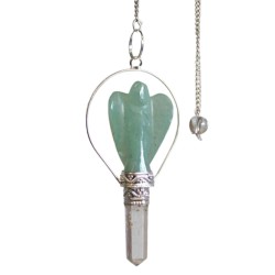 Magic green aventurine angel pendulum