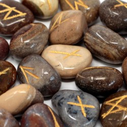 Conxunto de runas indias Jasper de luxo