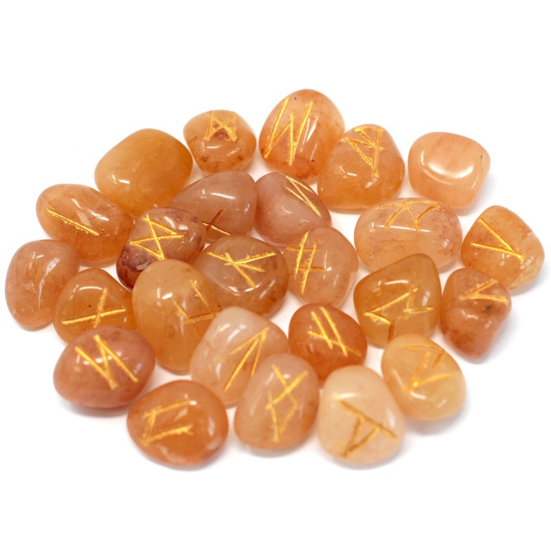 Yellow Aventurine Indian Rune Set-RUNE OF INDIA-HOSTENATURA