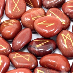 Indian Rune Set Red Jasper