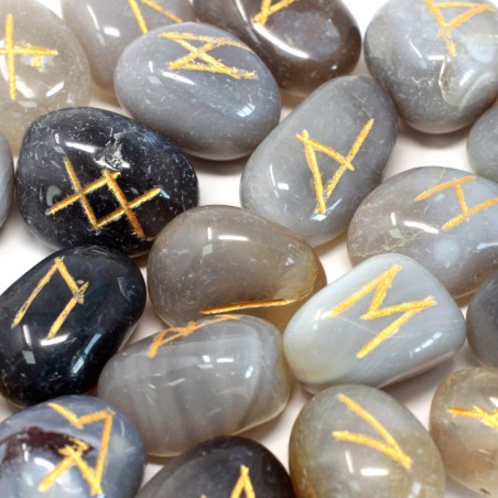 Joc de Runes de l'Índia Àgata gris
