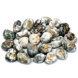 Indian Agate Rune Set