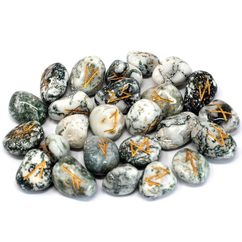 Indian Agate Rune Set-RUNE OF INDIA-HOSTENATURA