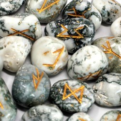 Indian Agate Rune Set