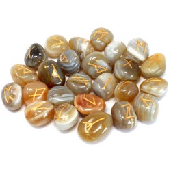 Indian Agate Rune Set