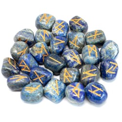 Jeu de Runes en Lapis-lazuli indien