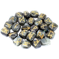 Ensemble de runes indiennes en labradorite