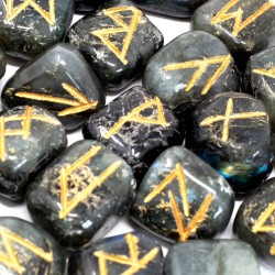 Ensemble de runes indiennes en labradorite