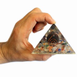 Org Orgonite Piramide 60mm Gemchip, Rame, Tartaruga