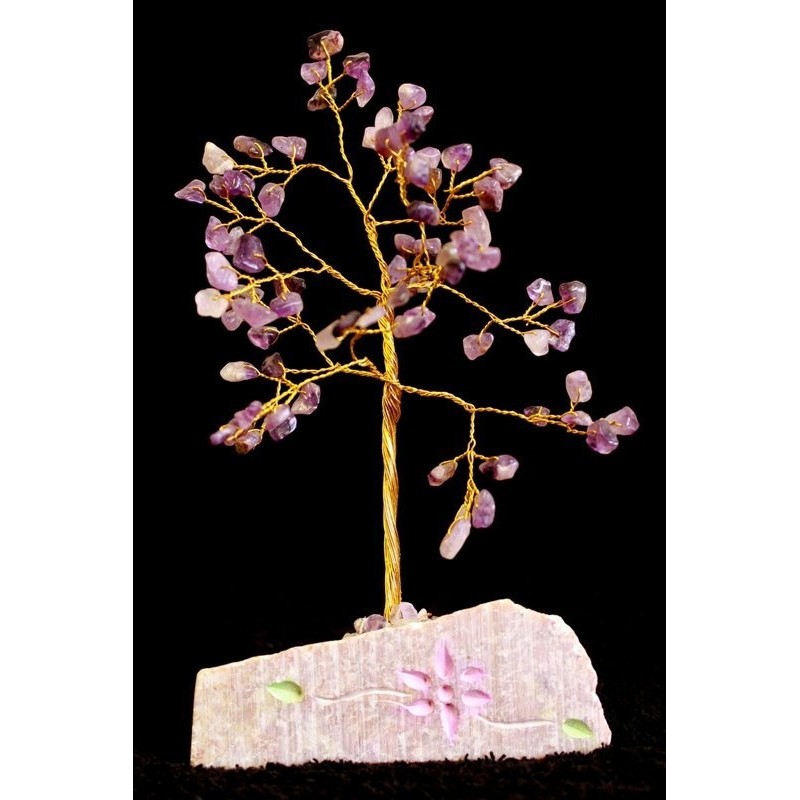 Amethyst - 80 Stein Indischer Baum Edelsteine-INDISCHE EDELSTEINBÄUME-HOSTENATURA