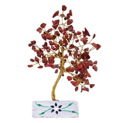 Diaspro rosso - Albero di gemme indiane con 160 pietre