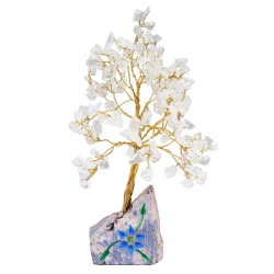 Cristal de quartz - 160 pierres gemmes d’arbre indien