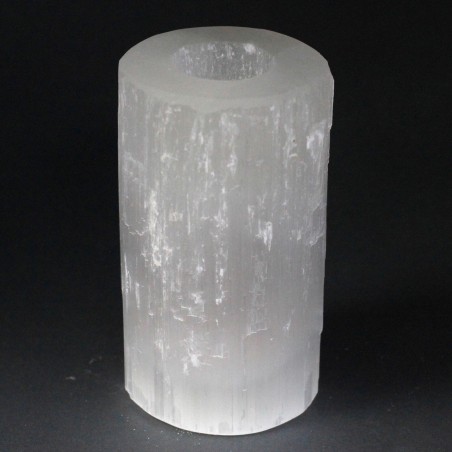 Candelabro Selenita cilindro- 15 cm