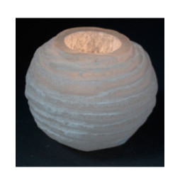 Candelero Selenite Bola de Nieve- 8 cm