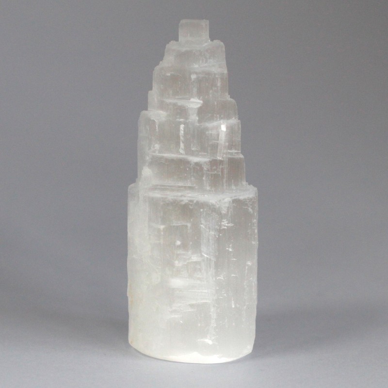 Torre in selenite naturale - 10 cm-TORRI DI SELENITE-HOSTENATURA