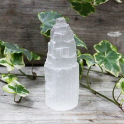 Torre in selenite naturale - 10 cm