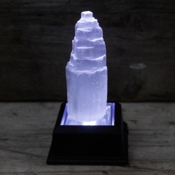 Torre in selenite naturale - 10 cm