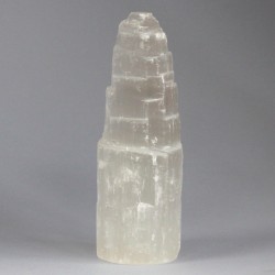 Torre in selenite naturale - 15 cm