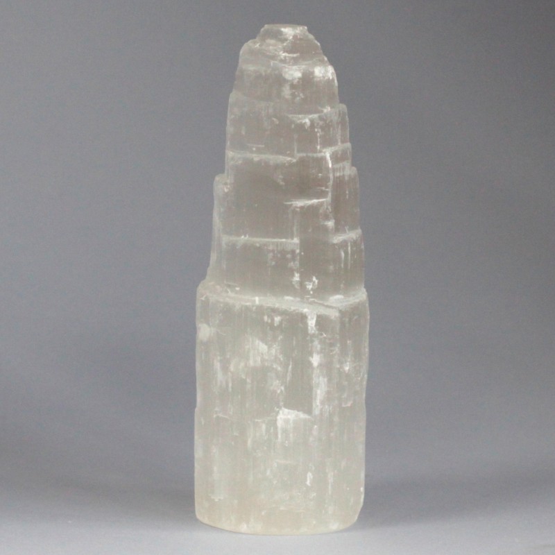 Torre in selenite naturale - 15 cm-TORRI DI SELENITE-HOSTENATURA