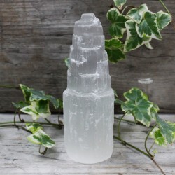 Torre in selenite naturale - 15 cm