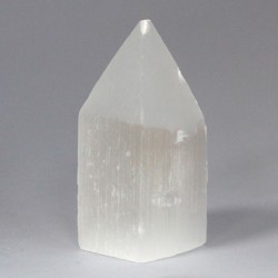 Selenite Pencil Tip Tower - 10 cm