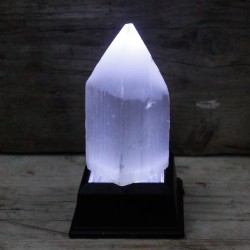 Selenite Pencil Tip Tower - 10 cm