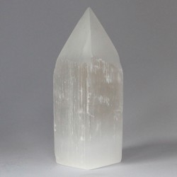 Selenite Pencil Tip Tower - 15 cm