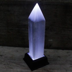 Selenite Pencil Tip Tower - 20 cm