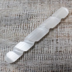 Selenite Spiral Wand - Approx.16 cm (Both ends round)