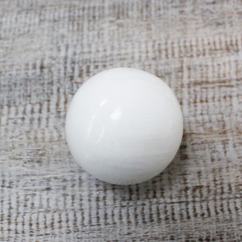 Sfera di selenite - 5-6 cm-BACCHETTE DI SELENITE-HOSTENATURA