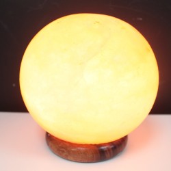 Lampe à sel boule - Base en bois