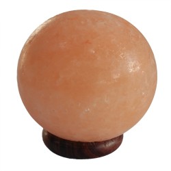 Ball salt lamp - Wooden base