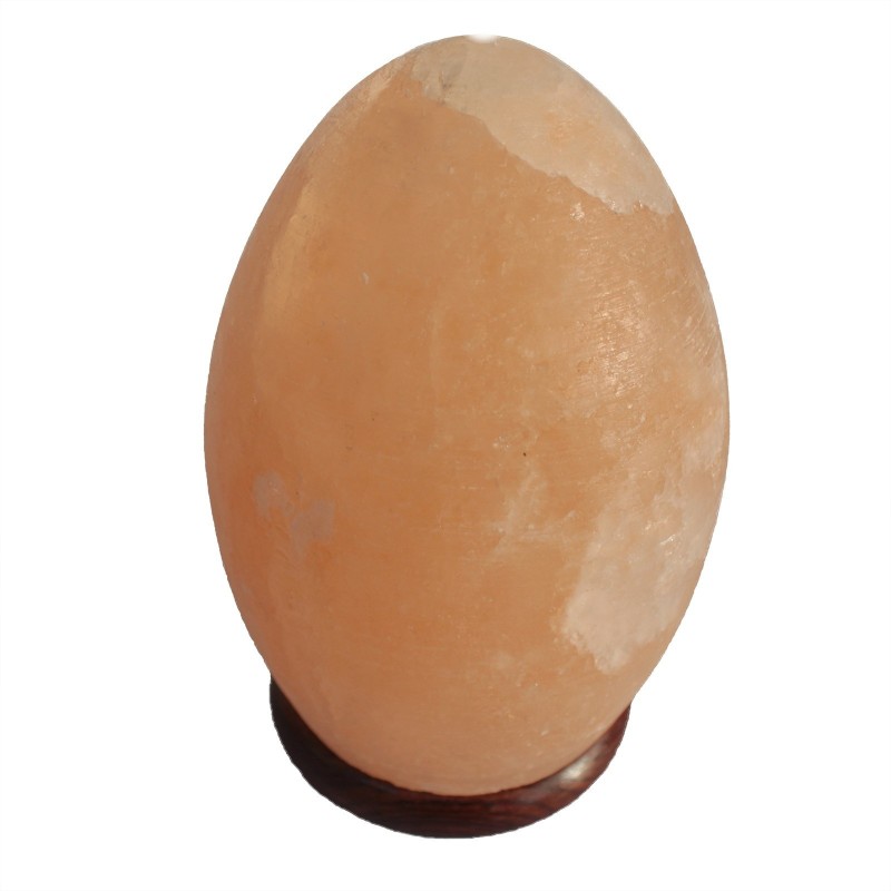 Egg Salt Lamp - Wooden Base-HIMALAYAN SALT LAMPS-HOSTENATURA