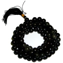 108 Japamala - Black Agate