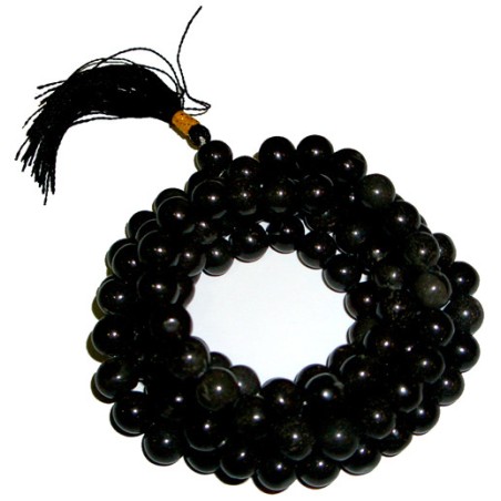 108 Japamala - Czarny Agat