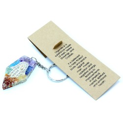 Orgonite Power Keychain - Hamsa Chakra Gemstones