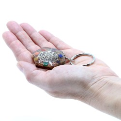 Orgonite Power Keychain - Octogon Flower of Life